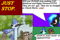 Size: 843x562 | Tagged: safe, oc, oc only, anti gay shipping, anti-shipping, barely pony related, male, mordecai, mordecai and rigby, ms paint, regular show, rigby (regular show)