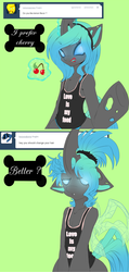 Size: 768x1613 | Tagged: dead source, safe, artist:rainbowscreen, oc, oc only, oc:jewel, changeling, changeling queen, semi-anthro, arm hooves, blue changeling, changeling oc, changeling queen oc, clothes, female, tank top
