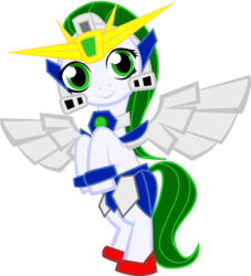 Size: 2781x3060 | Tagged: safe, artist:unclesnail, gundam, ponified, simple background, transparent background, vector