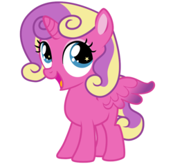 Size: 788x750 | Tagged: safe, artist:srsishere, princess skyla, alicorn, pony, g4, cute, female, filly, foal, simple background, skylabetes, solo, starry eyes, transparent background, vector, wingding eyes