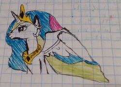 Size: 1336x968 | Tagged: artist needed, safe, princess celestia, alicorn, pony, g4, female, solo, traditional art