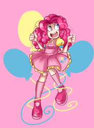 Size: 600x814 | Tagged: safe, artist:rey-of-sunlight, pinkie pie, human, g4, female, humanized, mary janes, solo