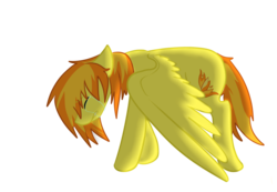 Size: 1024x710 | Tagged: safe, artist:xxaurelia, spitfire, pegasus, pony, g4, crying, female, mare, simple background, solo, spread wings, transparent background, wings