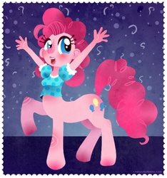 Size: 564x602 | Tagged: safe, artist:chelseyholeman, pinkie pie, centaur, ponytaur, taur, g4, female, solo