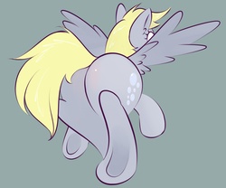 Size: 1200x1000 | Tagged: safe, artist:kryptchild, derpy hooves, pegasus, pony, g4, bubble butt, butt, female, mare, plot, solo