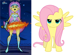 Size: 960x707 | Tagged: safe, fluttershy, g4, princess mandie, the fairly oddparents