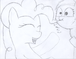 Size: 1093x850 | Tagged: safe, artist:inkiepie, pinkie pie, fluffy pony, g4, biting, fluffy pony original art