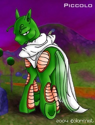 Size: 372x492 | Tagged: safe, artist:colormist, alien, alien pony, pony, g3, 2004, antennae, dragon ball, male, piccolo (dragon ball), ponified, solo, stallion