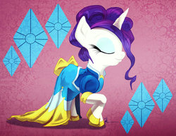 Size: 900x700 | Tagged: safe, artist:eleganceliberty, rarity, pony, g4, alternate hairstyle, clothes, dress, female, solo