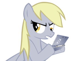 Size: 669x574 | Tagged: safe, artist:tukari-g3, derpy hooves, pegasus, pony, g4, 3ds, female, mare, simple background, solo, transparent background, video game, we are going to hell