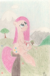 Size: 1618x2440 | Tagged: safe, artist:ramott, pinkie pie, earth pony, pony, g4, pinkamena diane pie, present