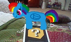 Size: 400x240 | Tagged: safe, rainbow dash, g4, 3ds, augmented reality, photo