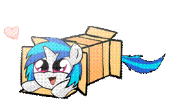 Size: 239x108 | Tagged: safe, artist:alfa995, dj pon-3, vinyl scratch, pony, g4, cute, female, gif, non-animated gif, sliding ponies, vinylbetes