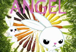 Size: 900x614 | Tagged: safe, angel bunny, g4, carrot, text