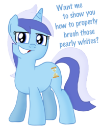 Size: 679x847 | Tagged: safe, artist:ajmstudios, minuette, pony, unicorn, g4, brush, brushie, cute, meme, simple background, smiling, teeth, transparent background