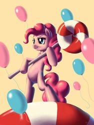 Size: 700x933 | Tagged: safe, artist:swaetshrit, pinkie pie, earth pony, pony, g4, bipedal, female, lollipop, solo, standing