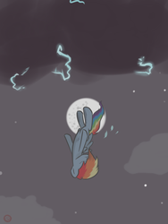 Size: 1050x1400 | Tagged: safe, artist:jordanloo, rainbow dash, g4, falling, solo