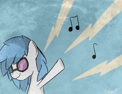 Size: 3300x2550 | Tagged: safe, artist:jordanloo, dj pon-3, vinyl scratch, pony, g4, solo