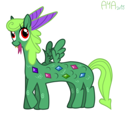 Size: 2599x2499 | Tagged: safe, artist:puu-aj-chan, crackle, g4, ponified, simple background, solo, transparent background