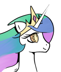 Size: 418x494 | Tagged: safe, artist:inivonwini, princess celestia, pony, g4, female, lowres, mare, simple background, solo, transparent background