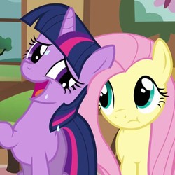 Size: 612x612 | Tagged: safe, screencap, fluttershy, twilight sparkle, g4