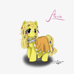 Size: 500x500 | Tagged: safe, artist:silverracoon, aerie, baldur's gate, cape, clothes, dungeons and dragons, ponified