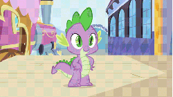 Size: 480x270 | Tagged: safe, artist:alfa995, edit, edited screencap, screencap, pinkie pie, spike, g4, animated, party cannon, sliding ponies