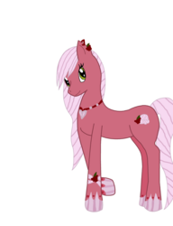 Size: 1024x1335 | Tagged: safe, artist:meadowbreezepony, oc, oc only, oc:raspberry swirl, earth pony, pony, earring, earth pony oc, female, mare, solo