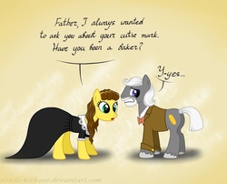 Size: 995x803 | Tagged: safe, artist:panda-with-oar, cosette, crossover, jean valjean, les miserables, ponified