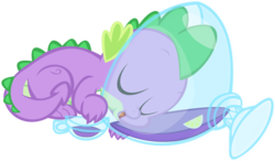 Size: 4001x2339 | Tagged: safe, artist:binaryninj4, spike, g4, simple background, sleeping, transparent background, vector