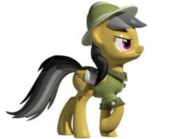 Size: 1000x800 | Tagged: safe, artist:clawed-nyasu, daring do, pony, g4, 3d, female, simple background, solo, transparent background