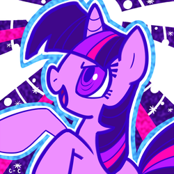 Size: 550x550 | Tagged: safe, artist:crayon-chewer, twilight sparkle, pony, g4, female, lowres, solo