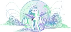 Size: 4731x2152 | Tagged: dead source, safe, artist:arc-ecclesia, princess luna, g4, moon