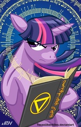 Size: 506x792 | Tagged: safe, artist:texasuberalles, twilight sparkle, pony, g4, arabic, armenian, book, female, hebrew, korean, solo, tamil