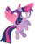 Size: 4750x6000 | Tagged: safe, artist:nonamepaper, twilight sparkle, pony, unicorn, g4, absurd resolution, artificial wings, augmented, female, glowing eyes, magic, magic wings, simple background, solo, sombra eyes, transparent background, unicorn twilight, vector, wings