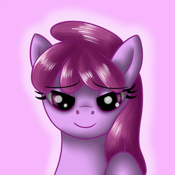 Size: 1500x1500 | Tagged: safe, artist:goldenmercurydragon, berry punch, berryshine, earth pony, pony, g4, bedroom eyes, female, solo