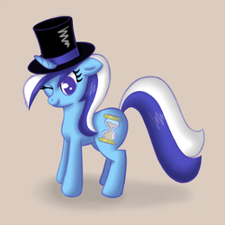 Size: 1000x1000 | Tagged: safe, artist:goldenmercurydragon, minuette, pony, g4, female, hat, solo, top hat