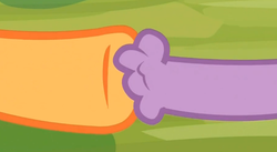 Size: 680x372 | Tagged: safe, screencap, applejack, spike, g4, hoofbump