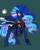 Size: 1600x2000 | Tagged: safe, artist:valcron, princess celestia, princess luna, oc, oc only, oc:celuna, alicorn, pony, g4, dragon ball, dragon ball z, female, fusion, fusion dance, fusion:lunestia, fusion:princess celestia, fusion:princess luna, royal sisters, simple background, solo