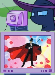 Size: 564x771 | Tagged: safe, mare do well, g4, exploitable meme, meme, rose, sailor moon (series), tuxedo mask, tv meme