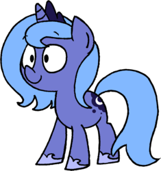 Size: 889x945 | Tagged: safe, artist:strangiesleepy, princess luna, pony, g4, cute, female, simple background, solo, woona