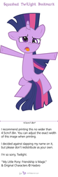 Size: 650x1961 | Tagged: safe, artist:dm29, twilight sparkle, pony, unicorn, g4, bookmark, cartoon physics, derp, female, flat, flattened, solo, squashed, squished, unicorn twilight