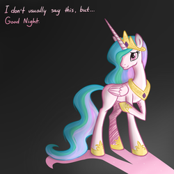 Size: 1500x1500 | Tagged: safe, artist:jackiephantom13, princess celestia, pony, g4, female, role reversal, shadow, solo