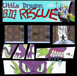 Size: 5034x4992 | Tagged: safe, artist:devilkais, artist:fundz64, spike, dragon, g4, absurd resolution, colored, comic, drool, little dragon big rescue, male