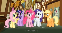 Size: 1587x861 | Tagged: safe, screencap, applejack, fluttershy, pinkie pie, rarity, twilight sparkle, g4, youtube caption, youtube link