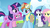 Size: 1280x720 | Tagged: safe, artist:capnpea, edit, edited screencap, screencap, fluttershy, pinkie pie, rainbow dash, rarity, twilight sparkle, g4, my little pony: friendship is magic, wonderbolts academy, eyebrows, wat, wonderbolt trainee uniform