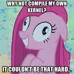 Size: 250x250 | Tagged: safe, edit, edited screencap, screencap, pinkie pie, earth pony, pony, g4, party of one, female, image macro, impact font, linux, mare, meme, pinkamena diane pie, solo, tempting fate, this will end in tears