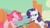 Size: 1280x720 | Tagged: safe, screencap, pinkie pie, rarity, earth pony, pony, unicorn, g4, my little pony: friendship is magic, season 2, the last roundup, angry, dirty, duo, duo female, eyes closed, female, hand car, mare, open mouth, open smile, smiling