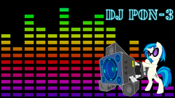 Size: 1920x1080 | Tagged: safe, artist:neodarkwing, dj pon-3, vinyl scratch, g4, bass cannon, equalizer, wallpaper