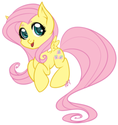 Size: 836x881 | Tagged: safe, artist:couratiel, fluttershy, pony, g4, chibi, cute, female, solo, tongue out